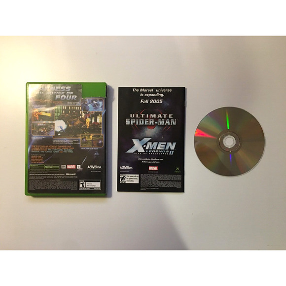 Fantastic 4 Four (Microsoft Xbox Original, 2005) Activision - CIB Complete - Picture 2 of 4
